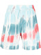 shorts de algodón con efecto envejecido